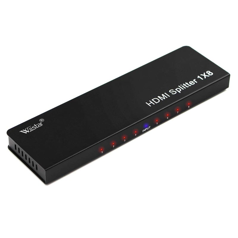 Wiistar HDMI Splitter 1 in 8 Out 4K@30Hz 8 Port HDMI Audio Video Distribute Splitter 1x8 Support HD 1.4V 1080P 3D for Xbox PS3/4 Roku Blu-Ray Player TV - Image 1